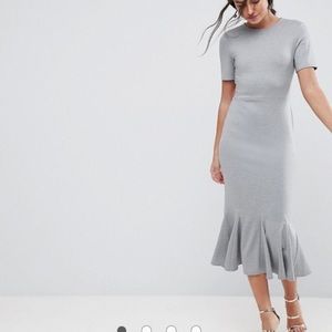 ASOS midi dress with godet pep hem